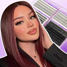 Manga Lash Clusters Natural Look Anime Japanese Eyelash Extensions 488 Pcs 8-18MM Wispy Cluster Lashes For Cosplay, Thick Volume Wet-Look And Natural 2 Styles Of Lash Extension With Thin Band - White - View 7