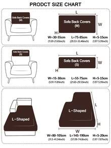 1 件纯色弹力沙发座套，现代涤纶沙发垫套，适合客厅 - 深灰色 - 查看 7