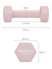 PROIRON Neoprene Dumbbell Set, Women Dumbbell Set, Non-Slip Dumbbell, Suitable For Gym Home Arm & Hand Workout - Pink - View 4
