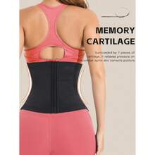 1pc Wrap Waist Trainer, Double Belt For Anti Slip, Body Shaper Corset, Effectively Tightens Belly, Easily Shapes Natural Charming Female Curves - màu đen - Xem 3