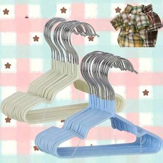 30pcs Mini Metal Pet Clothes Hangers, Pet Apparel Storage, Small Dog Cat Clothes Racks