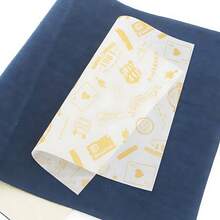 50pcs  Artistic Gold Pattern Baking Paper | Retro Emblem Love Pattern Cake Mat/Dessert Packaging Appearance Practical Dual Online - 白色 - 查看 1