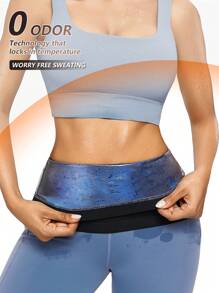 2025 Spring/Summer New Sports Women's Sweat Shaping Waist Belt, Waist Trainer For Weight Loss, Sweat Wicking, Running, Fat Burning Sports, Yoga For Abdominal Control, Sweat Shaping Waist Belt Shaping And Slimming Clothes, Waist Trimmer For Beauty Clothing, Creating A Perfect Figure (PU Coating) One Piece Gym Accessories For Belly Slimming Girdles, Lumbar Girdles For Belly Slimming Corset