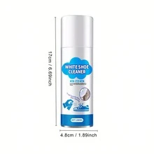 Nuokaiqi White Shoe Cleaning Cream, A Whitening And Decontamination Agent For Leather, Car Interiors And Genuine Faux Leather Sofas, A Multi-Purpose Cleaner With Sponge  Outdoor  Casual  Cute    Aluminum Alloy    Family  Zipper    Party  Holiday  School  Office - 白色 - 查看 9