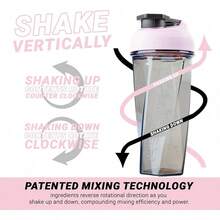 HELIMIX 2.0 Vortex Blender Shaker Bottle Holds Upto 28oz |   No Blending Ball Or Whisk |   USA Made |   Portable Pre Workout Whey Protein Drink Shaker Cup |   Mixes Cocktails Smoothies Shakes |   Top Rack - 泡泡糖 - 查看 4