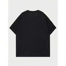 Kpop EN FATE Men Women Short Sleeve Cotton Round Neck T-Shirt Casual Fashion Unisex Streetwear Tops_1ou - 黑色 - 查看 5