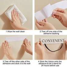 5个装厨房垃圾袋支架，壁挂式大容量储物袋，带魔术贴的塑料网袋 - 彩色 - 查看 6