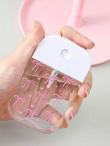 新款蝴蝶結圖案透明PET可重複填充旅行分裝瓶 -- 香水噴霧瓶、卸妝分裝瓶、保濕噴霧瓶；適用於指甲油卸除液、化妝水和卸妝液；可重複使用、旅行必需品、完美的旅行伴侶、絕佳的節日禮物 - 彩色 - 查看 4