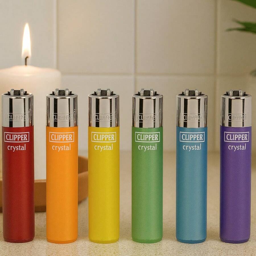 Clipper Lighter Various Collections | Refillable And Collectible. Replaceable Flint And Pestle - 6 水晶彩虹 - 查看 1