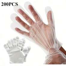 400pcs  Transparent Skin Friendly Protective Gloves: Skin Friendly, Flexible, Catering, Cleaning, Baking, Household All-Around Protection - 無色 - 查看 2