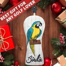 Parrot Pattern Golf Club Head Covers Golf Club Protective Sleeve Drive PU Material Better Protection Of Golf Clubs Utility Simple Style - White - View 9