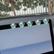 水晶星扎染闪光水波五角星出风口夹，小星星汽车粘性装饰，有趣的配件，让您心爱的车辆尽享乐趣