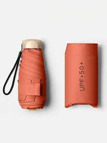 Compact 6-Rib Women's Umbrella Mini Folding Umbrella - Lightweight Aluminum Alloy Frame & Handle, Manual Open/Close, Portable For All Weather - Multicolor - View 15