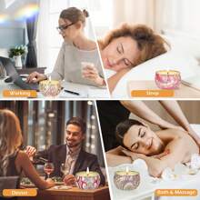 Juego de velas perfumadas, caja de regalo de velas de soja de aromaterapia para decoración del hogar, velas con flores para bodas y decoraciones navideñas, regalo perfecto para familia, yoga, Acción de Gracias, Navidad, cumpleaños, Día de la Madre, maestro, Día de San Valentín, boda