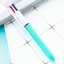 1支装 - 200支装 定制四色圆珠笔，多色笔，四合一按动式四色圆珠笔，适用于办公、学校用品、学生、礼品、派对赠品、办公室装饰 - 彩色 - 查看 120
