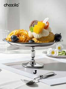 choxila 1个甜点杯、冰淇淋杯、甜点碗、酸奶零食糖果杯、沙拉水果布丁碗、不锈钢托盘、盘子、烛台，适用于派对/节日/庆典/家庭聚会/婚礼/斋月