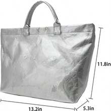 Stylish PVC Tote Purse For Women - Classy Handbag, Elevate Your Outfit With This Fashion Bag - Bạc - Xem 3