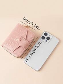 Stone Texture Women's Wallet, Multi-Slot Large Capacity Short Wallet, Solid Color Premium Coin Purse, Macaron Color Daily Minimalist Multi-Layer Wallet, Versatile Fresh Card Holder - Multicolor - View 3