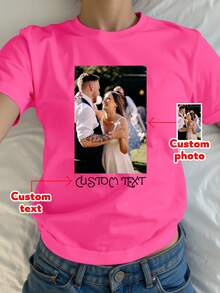 Personalized Photo T-Shirts - Hot Pink - View 1