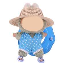 [Clothing Only] 17cm Fabric For Bikini, Doll Clothes, Summer Polka Dot Swimwear, Green Laabubu Doll Dress - Multicolor - View 7