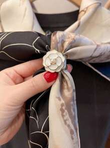 6个女士时尚金色简约丝巾夹，两用外套夹和丝巾夹 - 彩色 - 查看 4