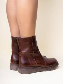 BOTIN DE PIEL GENUINA, COMODIDAD, PARA CASA Y OFICINA USALO TODO EL AÑO! - Marrón - Ver 2