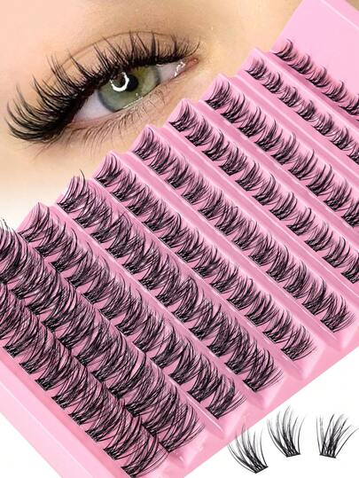 120 Cluster Lashes Natural Soft Faux Mink Eyelashes Extension Individual Eyelashes Cluster Makeup Toolslash Clusters,Eyelash Clusters,Individual Eyelashes,Lashes,Fake Lashes