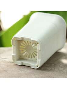 加厚磨砂方形高腰塑料花盆桌面摆件小花盆带排水种植盆小花盆 - 彩色 - 查看 7