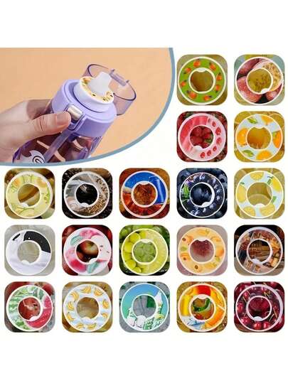 2/4/6/10 件口味豆荚包，空气水瓶口味豆荚水果味豆荚水瓶杯配件适用于空气水瓶入门套装 0 糖 0 卡路里口味（不包括瓶子）