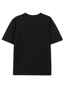 Aka 1908 Letter Print Round Neck Short Sleeve T-Shirt For Women Casual, Summer , Women Top Graphic Tees Women Tops, Graphic T-Shirts, Comfortable And Close-Fitting, Sizes S-3XL, 4XL, 5XL - 黑色 - 查看 4