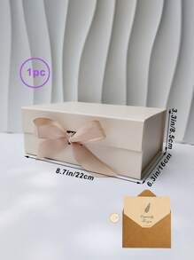 Foldable Thick Cardboard Gift Box, Suitable For Gift Wrapping, Rectangular, Magnetic Closure Lid, With Ribbon, Can Be Used As Groomsman Proposal Box, Wedding, Christmas, Halloween, Birthday Gift Packaging, School Supplies, Back To School Supplies, Etc.