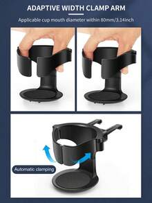 多功能车载杯架，安装在出风口的饮料架 - 多色 - 查看 2