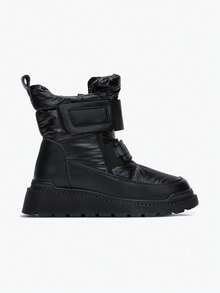 Soft Cozy Winter Snow Boots Platform Women Casual Travel - Black - View 3