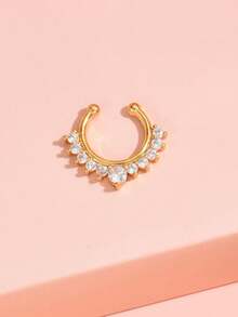 2 chiếc/1 chiếc Nhẫn mũi giả hình giọt nước đính đá Cubic Zirconia mạ vàng và bạc 18K, kẹp mũi không xỏ khuyên, trang sức xỏ khuyên giả cho cơ thể phù hợp cho nam, nữ, cặp đôi để hẹn hò và đeo hàng ngày - Nhẫn mũi zirconia nhiều lỗ giả - Xem 12