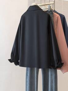 YUXIN A Must - Have For Women All Year Round! Satin Long - Sleeve Shirts In Multiple Colors, Exquisite Collar Hidden Stitching Details, Metal Buttons Show High - End Style, Suitable For Both Workplace And Leisure