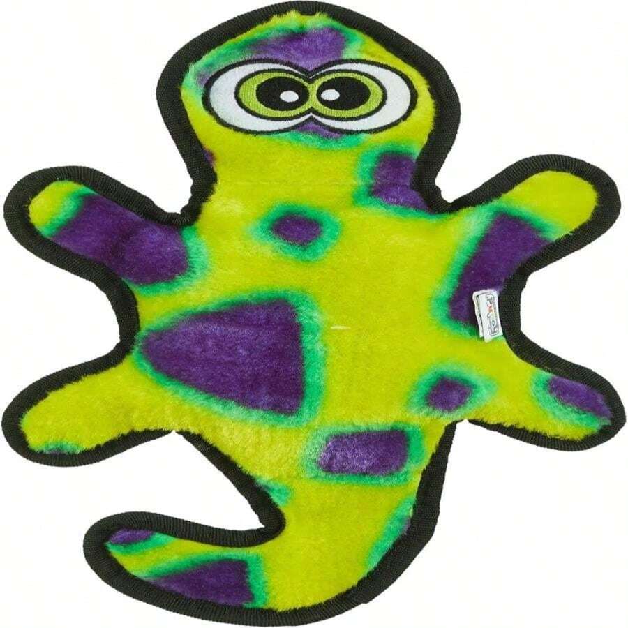 Outward Hound Durablez Stuffing-Free Squeaky Interactive Dog Toy, Tough Plush, Gecko, Green, Large - 顏色B - 查看 1