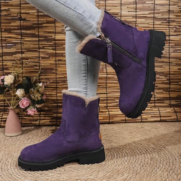 Women's Snow Boots, New Winter Style, Versatile Boots, Thick Sole Short Boots, Thermal Lining, Warm