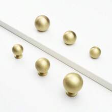 Round Brass Gold Furniture Handles For Drawers Bathroom Kitchen Storage Cabinet Pulls Wardrobe Shoe Cupboard Door Knob - Multicolor - View 6