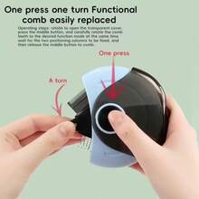 1 pieza Cepillo de aseo para mascotas 3 en 1, herramienta portátil para desenredar el pelo de gatos/perros, apta para mascotas de pelo largo y corto, cepillo de limpieza y masaje, artículo esencial para mascotas