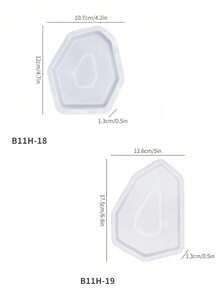 1 pieza Molde de bandeja de silicona asimétrico, molde de colada para hacer joyas de resina epoxi y yeso, apto para bandejas de decoración del hogar, elaboración de regalos hechos a mano