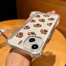 Un diseño de patrón de cabeza de perro lindo con una funda de teléfono transparente y minimalista de moda, que ofrece protección en las cuatro esquinas y función anti-caída, compatible con  17/17 Air/17 Pro/17 Pro Max/  16/16 Pro/16 Pro/Max/16 Plus/15/15 Pro Max/15 Pro/15 Plus/14/14 Pro/14 Plus/14 Pro Max/13/13 Pro/13 Pro Max/12/12 Pro/12 Pro Max/111111 Pro/11 Pro Max. Funda de teléfono Apple a prueba de golpes, mate, resistente a caídas, lente completamente envuelta, silicona, carcasa dura, soporte magnético, elegante y creativa. - Transparente 117-1-1 - Ver 5