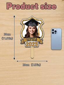 Graduation Face On A Stick 2024, Custom Photo Cardboard Cutout, Big Head Cutouts Customize, Face Fans Heads Cut Out Personalized,1 Pc - Multicolor - View 7