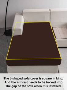 1 件纯色弹力沙发座套，现代涤纶沙发垫套，适合客厅 - 深灰色 - 查看 8