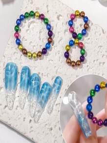 20 件 3D 磁性猫眼效果指甲棒 0.5 厘米小玫瑰红色圆形磁铁 DIY 美甲美甲磁铁用于凝胶抛光美甲工具专业美容工具，轻松应用、家庭沙龙美甲工具、朋友礼物、女性礼物、万圣节用品、旅行用品、圣诞节用品（使用方法：涂上猫眼胶后，将磁铁靠近指甲 5-10 秒即可产生效果。） - 彩色 - 查看 6