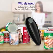 One-Touch Automatic Electric Can Opener - For Seniors & Chefs, No Sharp Edges, Universal For All Can Sizes - 黑色 - 查看 8