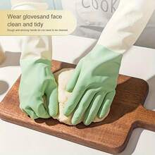 3pairs Thick Waterproof Latex Kitchen Gloves - Non-Slip Handles, Suitable For Washing Dishes, Cleaning And Household Chores. Made Of Lead-Free Materials. Perfect For Kitchens, Bathrooms And Living Rooms. Cleaning Gloves | Ergonomic Gloves | Rubber Gloves, Kitchen Gloves