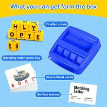 Children's English Word Matching Learning Flash Cards, Early Education Teaching Tool, Tabletop Game For Parent-Child Interaction, Holiday & Birthday Gift - Reading & Spelling Learning Toy, Flashcards, Preschool Tool Set For Boys & Girls, Match Visual Words, Ideal Birthday Present - Multicolor - View 6