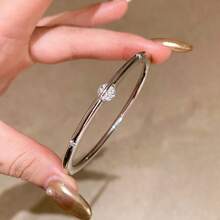 1件优雅闪亮宝石装饰细手镯 - 金色 - 查看 2