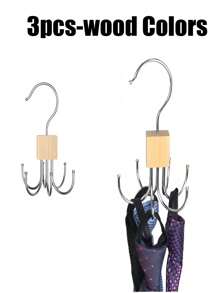 3/2/1pc Belt Organizer For Closet 360° Rotatable, Belt Hanger, 4/5/6pcs Space-Saving & Multi-Functional Closet Organizer For Belts, Bras, Ties, Scarves, Tank Tops & Wallets – Ultimate Accessory Storage Solution