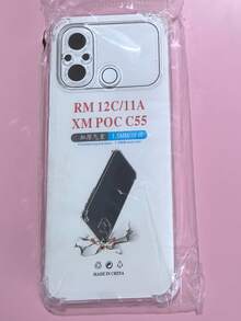 1 件透明防摔保护壳，适用于三星/苹果//红米/OPPO 手机，透明防摔手机壳，手机保护套，简约手机壳，纯色手机壳，TPU 防摔手机壳（军用级防摔）防水防震防刮